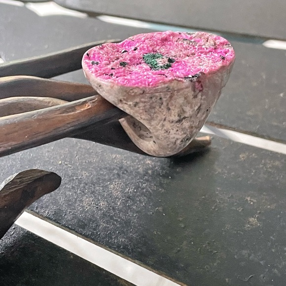 Calcite Cobalt Rock Ring - Picture 11 of 11